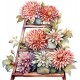 Sticker decorativ, Flori Crizanteme, Roz, 63 cm, 1363STK-3 Sticker decorativ, Flori Crizanteme, Roz, 63 cm, 1363STK-3