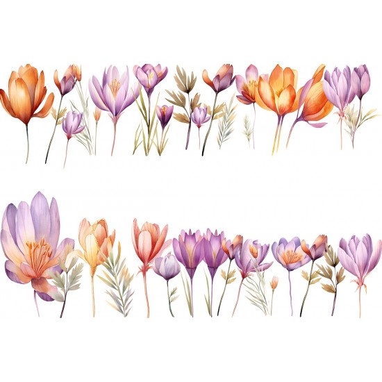 Sticker decorativ, Flori, Mov, 90 cm, 1317STK Sticker decorativ, Flori, Mov, 90 cm, 1317STK