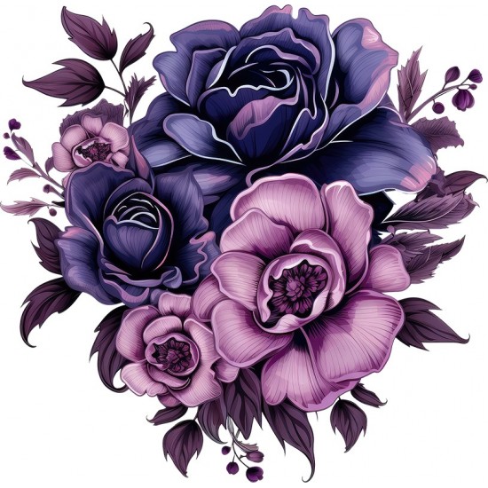 Sticker decorativ, Flori, Multicolor, 61 cm, 1325STK-2 Sticker decorativ, Flori, Multicolor, 61 cm, 1325STK-2