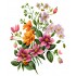 Sticker decorativ, Flori, Multicolor, 80 cm, 1216STK-10