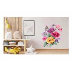 Sticker decorativ, Flori, Multicolor, 80 cm, 1216STK-9 Sticker decorativ, Flori, Multicolor, 80 cm, 1216STK-9