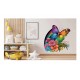 Sticker decorativ, Fluture, Curcubeu si Flori, Multicolor, 68 cm, 1210STK-1 Sticker decorativ, Fluture, Curcubeu si Flori, Multicolor, 68 cm, 1210STK-1