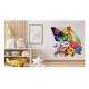 Sticker decorativ, Fluture, Curcubeu si Flori, Multicolor, 68 cm, 1210STK-2 Sticker decorativ, Fluture, Curcubeu si Flori, Multicolor, 68 cm, 1210STK-2