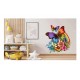 Sticker decorativ, Fluture, Curcubeu si Flori, Multicolor, 68 cm, 1210STK Sticker decorativ, Fluture, Curcubeu si Flori, Multicolor, 68 cm, 1210STK
