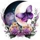 Sticker decorativ, Fluture, Mov, 62 cm, 1272STK-4 Sticker decorativ, Fluture, Mov, 62 cm, 1272STK-4