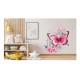 Sticker decorativ, Fluture, Roz, 69 cm, 1209STK-6 Sticker decorativ, Fluture, Roz, 69 cm, 1209STK-6