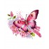 Sticker decorativ, Fluture, Roz, 69 cm, 1209STK