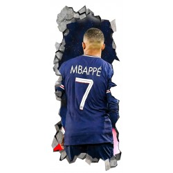 Sticker decorativ, Fotbalist, Albastru, 90 cm, 1364STK-5