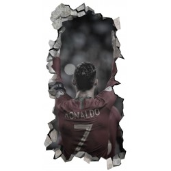 Sticker decorativ, Fotbalist, Rosu, 90 cm, 1364STK-1