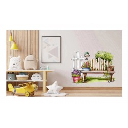 Sticker decorativ, Gard, Verde, 68 cm, 1261STK-2 Sticker decorativ, Gard, Verde, 68 cm, 1261STK-2