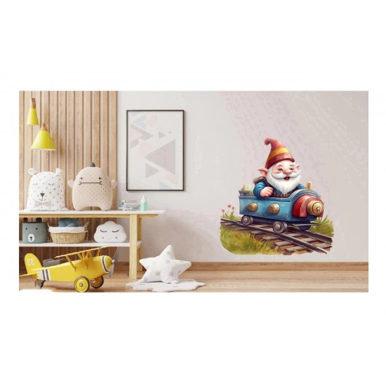 Sticker decorativ, Gnom Fericit, Multicolor, 60 cm, 1247STK-2 Sticker decorativ, Gnom Fericit, Multicolor, 60 cm, 1247STK-2