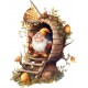 Sticker decorativ, Gnom Fericit, Multicolor, 78 cm, 1247STK-5 Sticker decorativ, Gnom Fericit, Multicolor, 78 cm, 1247STK-5