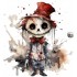 Sticker decorativ, Halloween, Alb, 65 cm, 1334STK
