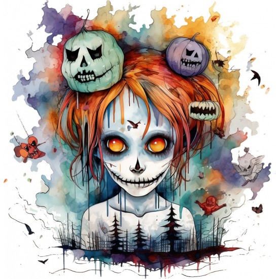 Sticker decorativ, Halloween, Portocaliu, 61 cm, 1334STK-4 Sticker decorativ, Halloween, Portocaliu, 61 cm, 1334STK-4