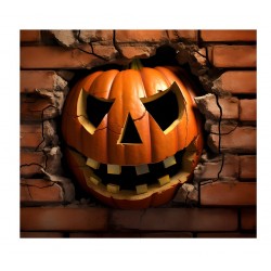 Sticker decorativ, Halloween, Portocaliu, 68 cm, 1340STK