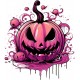 Sticker decorativ, Halloween, Roz, 67 cm, 1337STK-4
