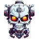 Sticker decorativ, Horror, Alb, 75 cm, 1356STK-2 Sticker decorativ, Horror, Alb, 75 cm, 1356STK-2