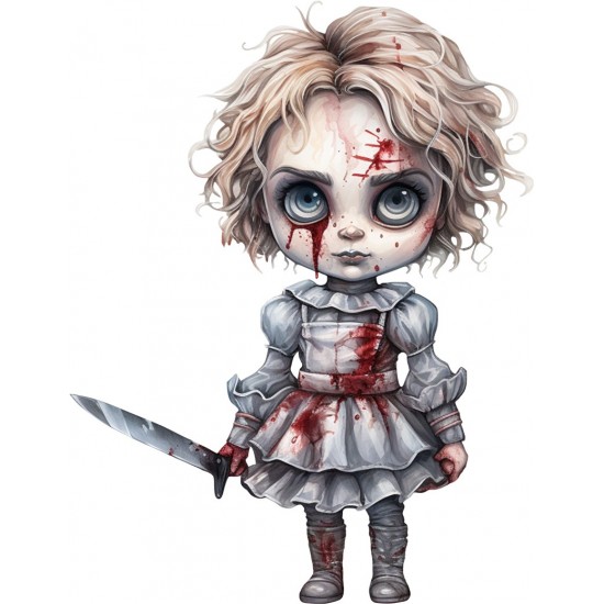 Sticker decorativ, Horror, Alb, 78 cm, 1321STK Sticker decorativ, Horror, Alb, 78 cm, 1321STK