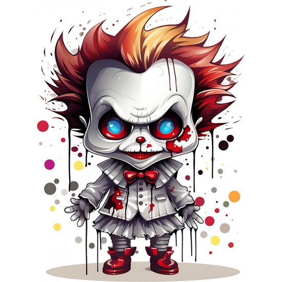 Sticker decorativ, Horror, Waterproof, Alb, 80 cm, 1306STK-10 Sticker decorativ, Horror, Waterproof, Alb, 80 cm, 1306STK-10