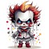 Sticker decorativ, Horror, Waterproof, Alb, 80 cm, 1306STK-10