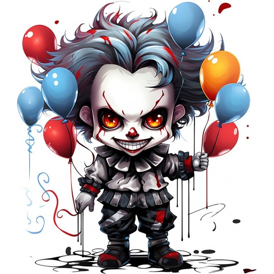 Sticker decorativ, Horror, Waterproof, Albastru, 67 cm, 1306STK-12 Sticker decorativ, Horror, Waterproof, Albastru, 67 cm, 1306STK-12