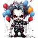 Sticker decorativ, Horror, Waterproof, Albastru, 67 cm, 1306STK-12 Sticker decorativ, Horror, Waterproof, Albastru, 67 cm, 1306STK-12