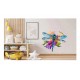 Sticker decorativ, Libelula, Albastru, 62 cm, 1206STK-2 Sticker decorativ, Libelula, Albastru, 62 cm, 1206STK-2