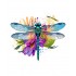 Sticker decorativ, Libelula, Albastru, 62 cm, 1206STK-2