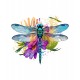 Sticker decorativ, Libelula, Albastru, 62 cm, 1206STK-2 Sticker decorativ, Libelula, Albastru, 62 cm, 1206STK-2