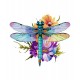 Sticker decorativ, Libelula, Albastru, 62 cm, 1206STK-4 Sticker decorativ, Libelula, Albastru, 62 cm, 1206STK-4