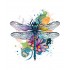 Sticker decorativ, Libelula, Albastru, 62 cm, 1206STK