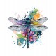 Sticker decorativ, Libelula, Albastru, 62 cm, 1206STK Sticker decorativ, Libelula, Albastru, 62 cm, 1206STK