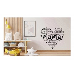 Sticker decorativ, Mama, Negru, 67 cm, 1255STK Sticker decorativ, Mama, Negru, 67 cm, 1255STK
