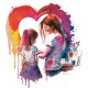 Sticker decorativ Mama si Copilul, Rosu, 68 cm, 1312STK Sticker decorativ Mama si Copilul, Rosu, 68 cm, 1312STK