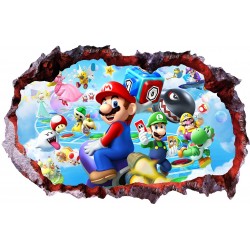 Sticker decorativ, Mario, Albastru,1365STK-1
