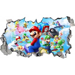 Sticker decorativ, Mario, Albastru,1365STK-2