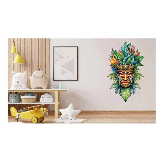 Sticker decorativ, Masca, Multicolor, 90 cm, 1288STK-3 Sticker decorativ, Masca, Multicolor, 90 cm, 1288STK-3