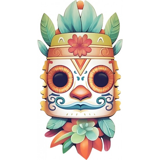 Sticker decorativ, Masca, Multicolor, 90 cm, 1288STK-6 Sticker decorativ, Masca, Multicolor, 90 cm, 1288STK-6