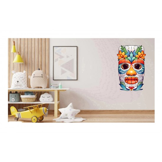 Sticker decorativ, Masca, Multicolor, 90 cm, 1288STK-7 Sticker decorativ, Masca, Multicolor, 90 cm, 1288STK-7