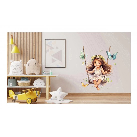 Sticker decorativ, Mica Printesa, Alb, 70 cm, 1268STK-3 Sticker decorativ, Mica Printesa, Alb, 70 cm, 1268STK-3