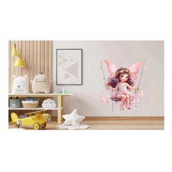 Sticker decorativ, Mica Printesa, Roz, 72 cm, 1268STK-4 Sticker decorativ, Mica Printesa, Roz, 72 cm, 1268STK-4