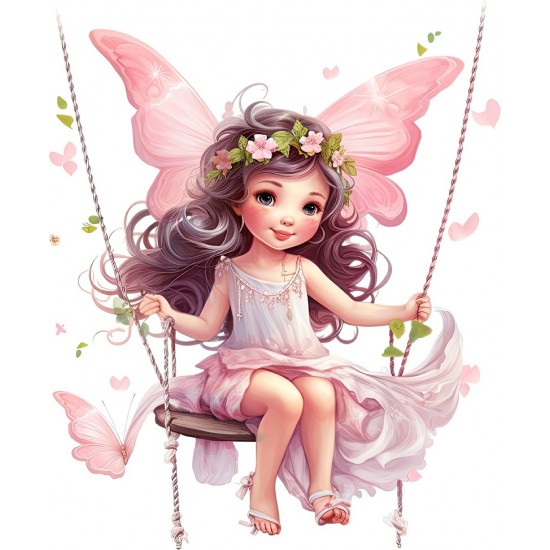 Sticker decorativ, Mica Printesa, Roz, 72 cm, 1268STK-4 Sticker decorativ, Mica Printesa, Roz, 72 cm, 1268STK-4