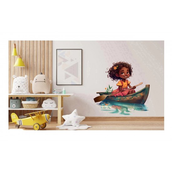 Sticker decorativ, Mica Printesa, Albastru, 62 cm, 1282STK-1 Sticker decorativ, Mica Printesa, Albastru, 62 cm, 1282STK-1