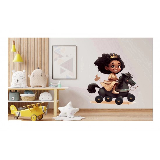 Sticker decorativ, Mica Printesa, Negru, 65 cm, 1280STK-2 Sticker decorativ, Mica Printesa, Negru, 65 cm, 1280STK-2