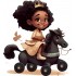 Sticker decorativ, Mica Printesa, Negru, 65 cm, 1280STK-2