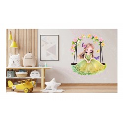 Sticker decorativ, Mica Printesa, Verde, 70 cm, 1292STK-2