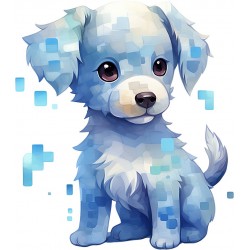Sticker decorativ, Minecraft, Albastru, 1376STK-9