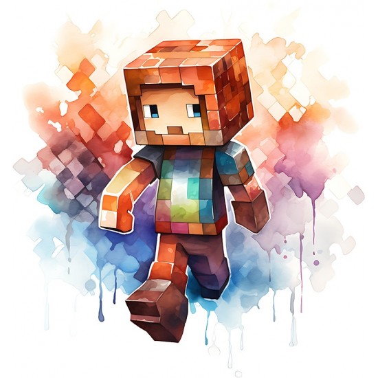 Sticker decorativ, Minecraft, Maro, 1376STK-6 Sticker decorativ, Minecraft, Maro, 1376STK-6