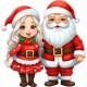 Sticker decorativ, Mos Craciun, Rosu, 1368STK Sticker decorativ, Mos Craciun, Rosu, 1368STK