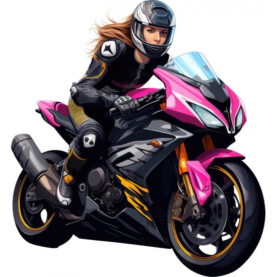 Sticker decorativ, Motocicleta, Negru, 65 cm, 1336STK-1 Sticker decorativ, Motocicleta, Negru, 65 cm, 1336STK-1